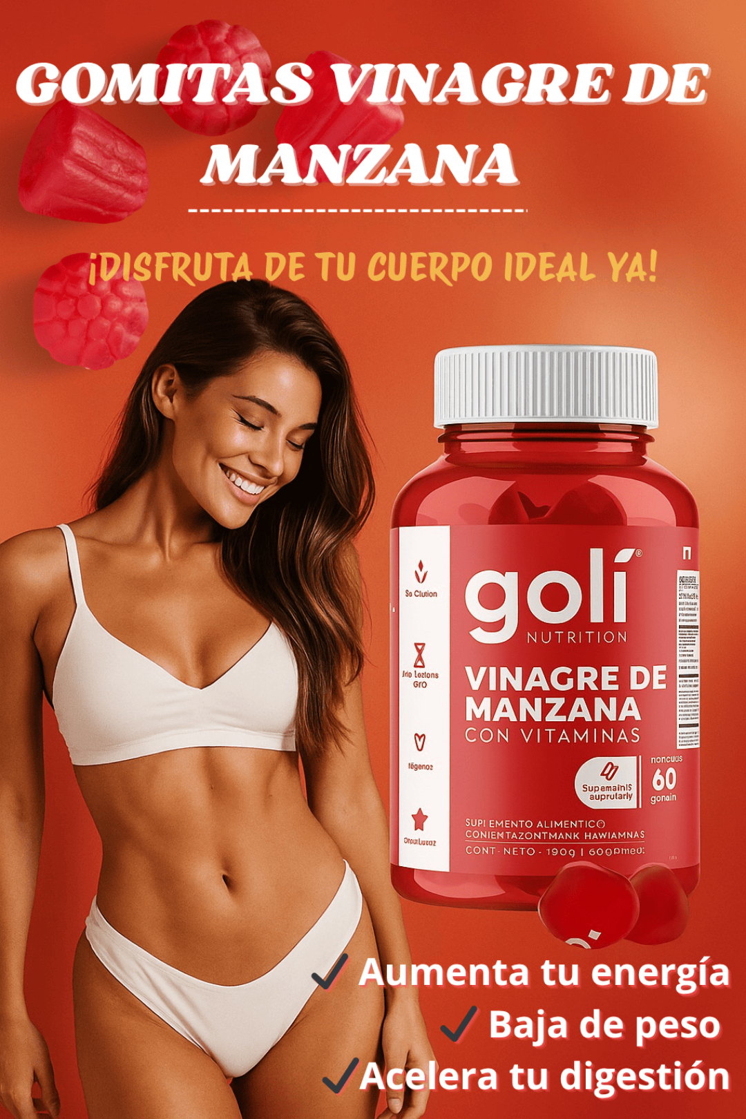 GOMITAS DE VINAGRE DE MANZANA - GOLI 🍎